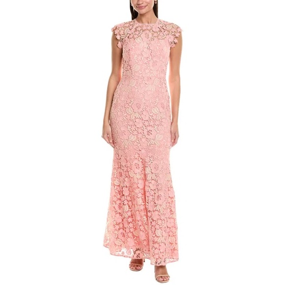 NWT Size 2 Shoshanna Carlotta Maxi Dress in Pink Retail $660 - Picture 6 of 13